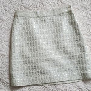 Silver and Cream Hexagon Skirt